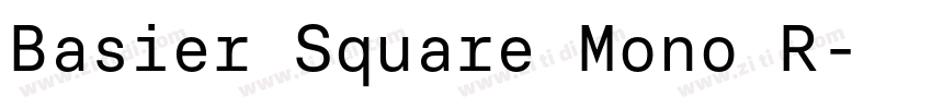 Basier Square Mono R字体转换